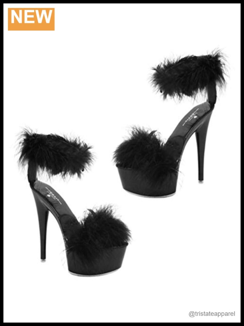 Happyyami Women's Faux Fur Pointed Toe High Heel Sandals Lace-Up Ankle Strap